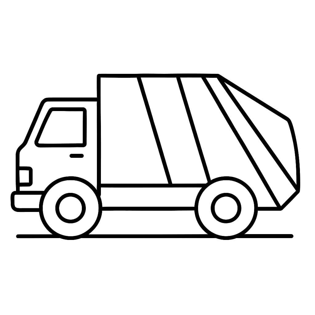 Çizmek Çöp Kamyonu ücretsiz yazdırılabilir Boyama Sayfası