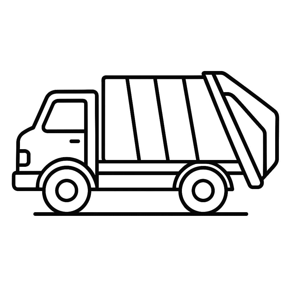 Çizmek Çöp Kamyonu ücretsiz Boyama Sayfası