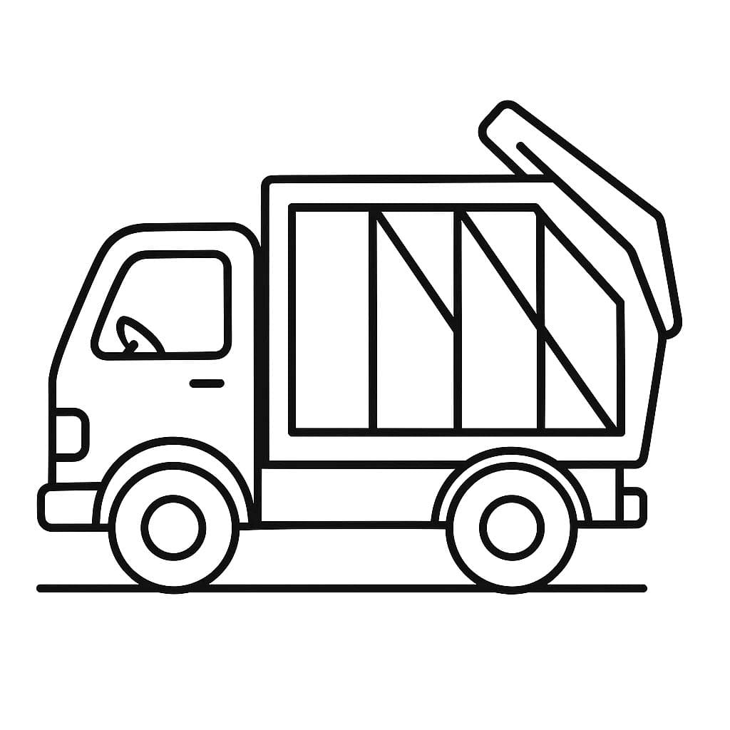 Çizmek Çöp Kamyonu yazdırılabilir Boyama Sayfası