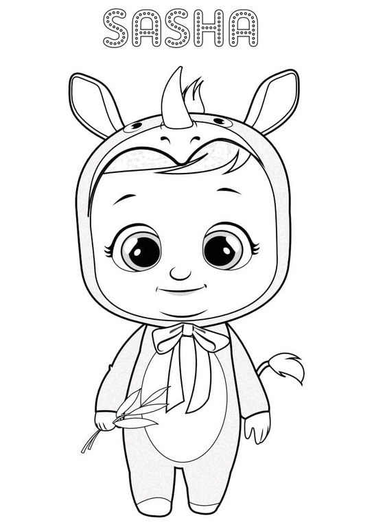 Çizmek Cry Babies Sasha Boyama Sayfası