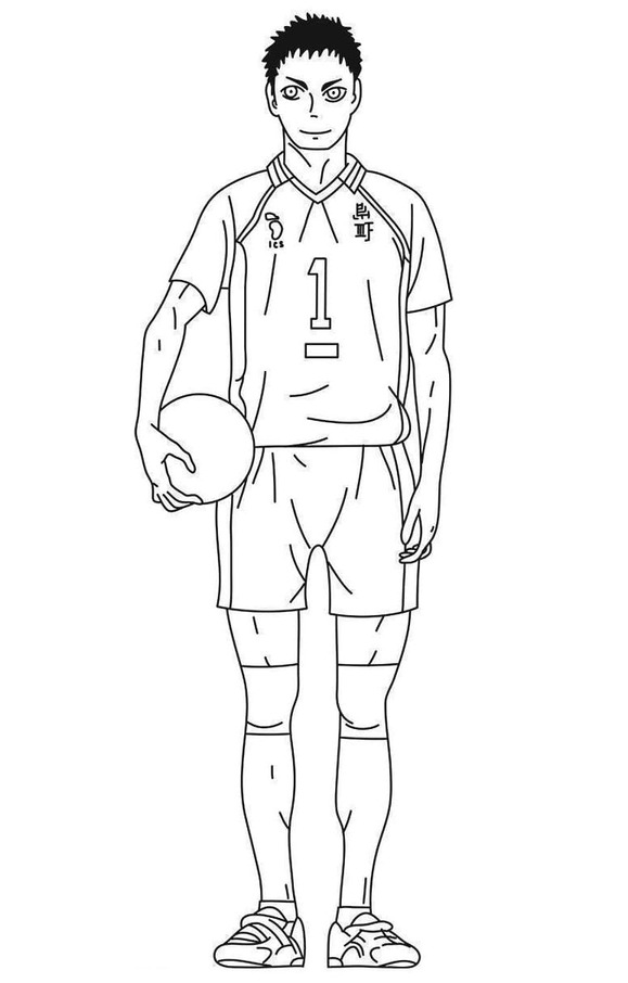 Çizmek Daichi Sawamura itibaren Haikyuu Boyama Sayfası