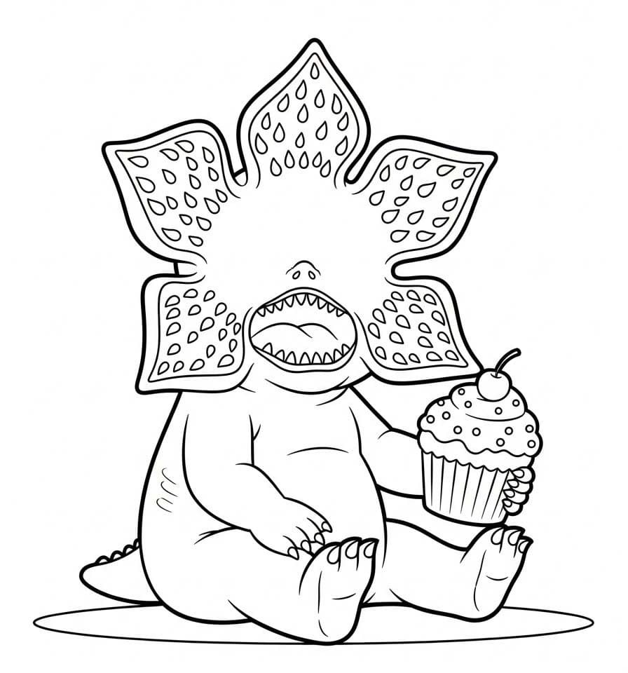 Çizmek Demogorgon Sevimli Boyama Sayfası