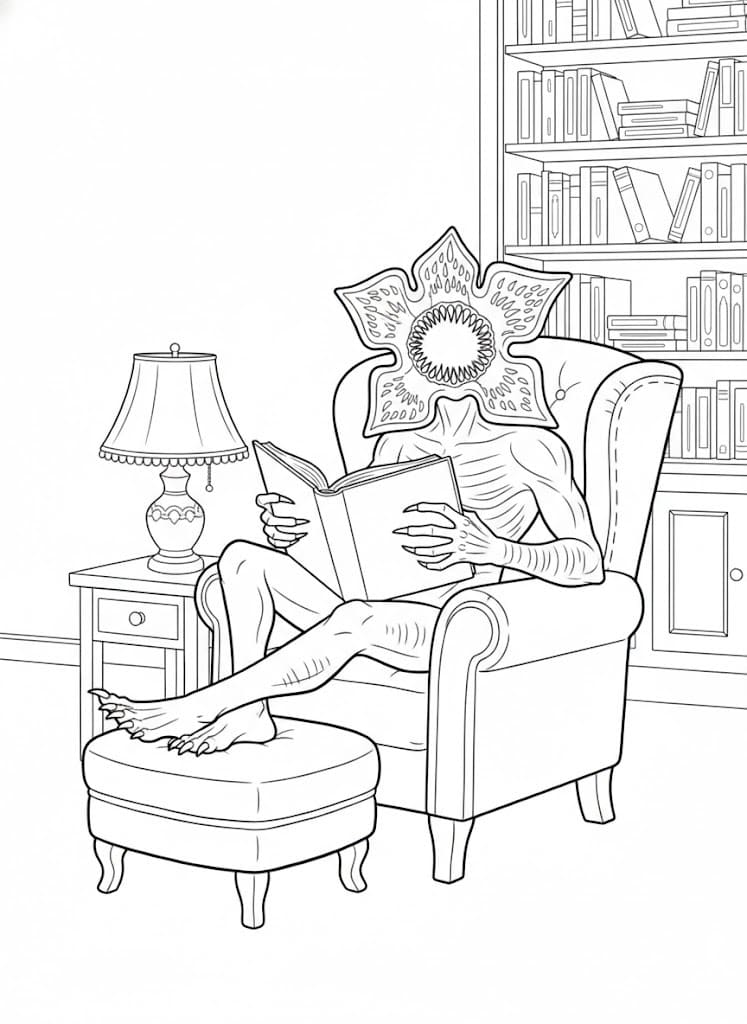 Çizmek Demogorgon Yazdırılabilir Boyama Sayfası