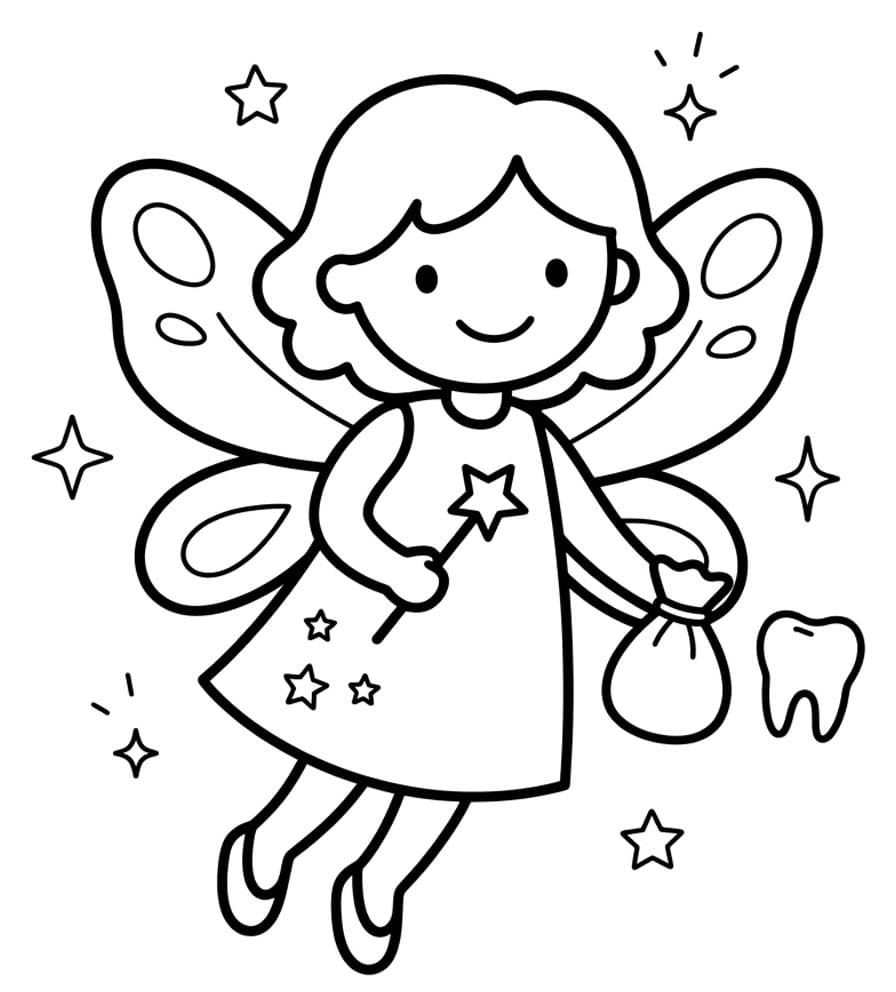 Çizmek Diş Perisi Boyama Sayfası