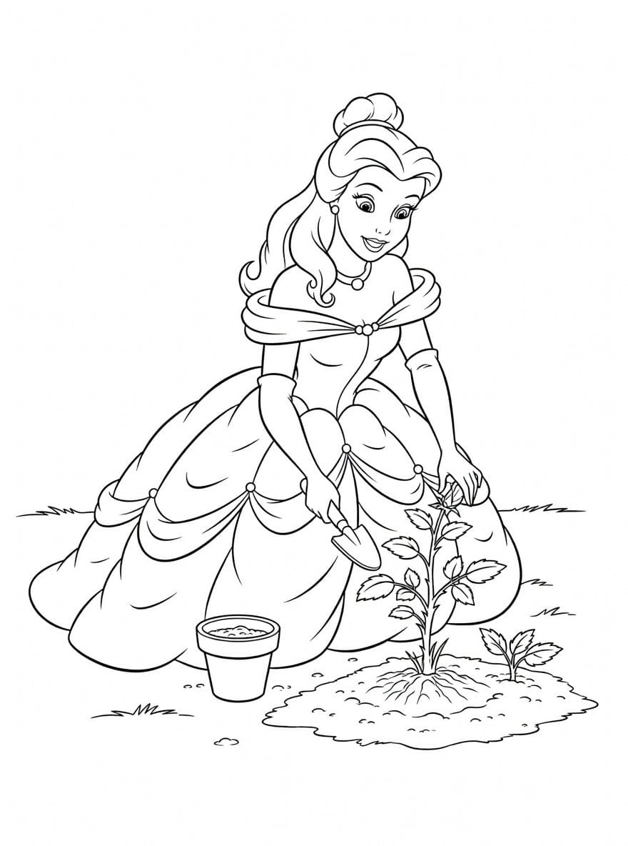 Çizmek Disney Prensesi kolay Boyama Sayfası