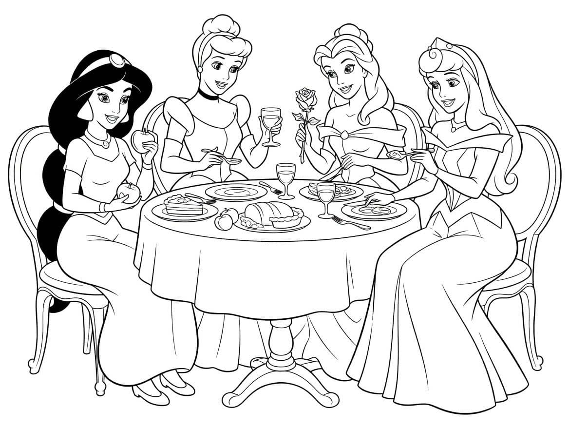 Çizmek Disney Prensesi temel Boyama Sayfası