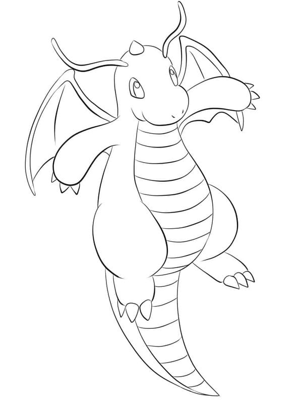 Çizmek Dragonite Temel Boyama Sayfası