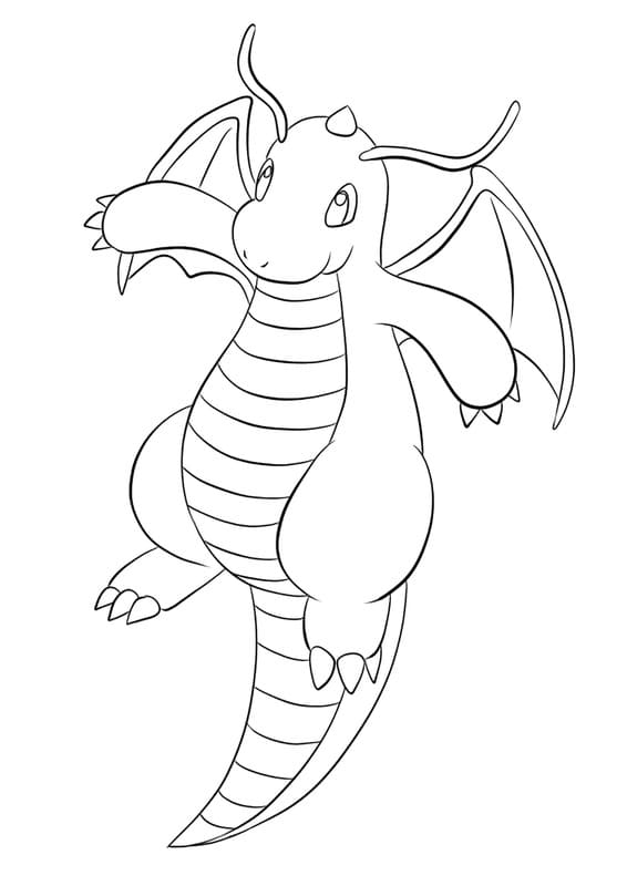 Çizmek Dragonite yazdırılabilir Boyama Sayfası