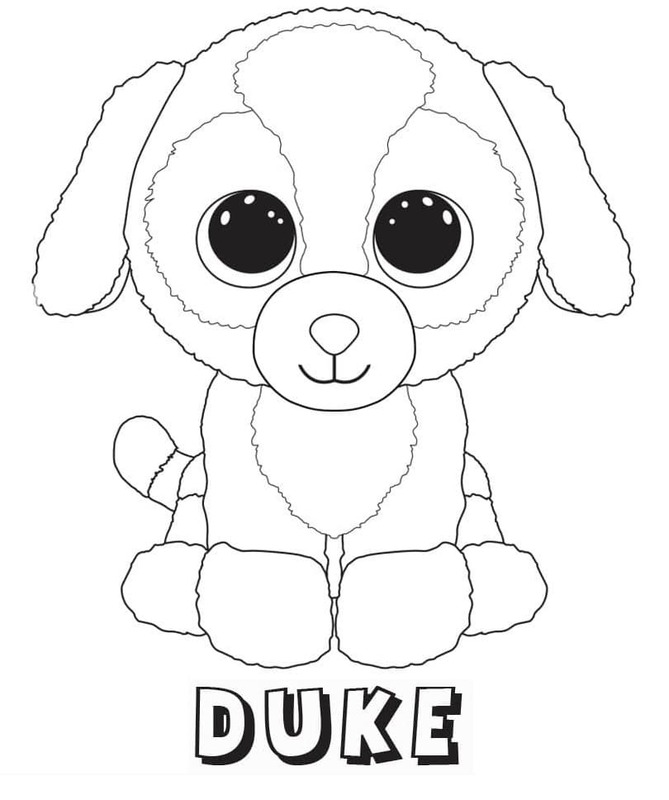 Çizmek Duke Beanie Boo Boyama Sayfası