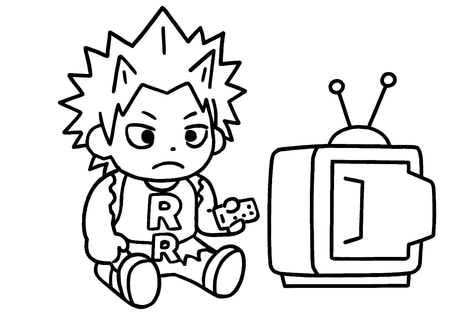 Çizmek Eijiro Kirishima Ücretsiz Yazdırılabilir Boyama Sayfası