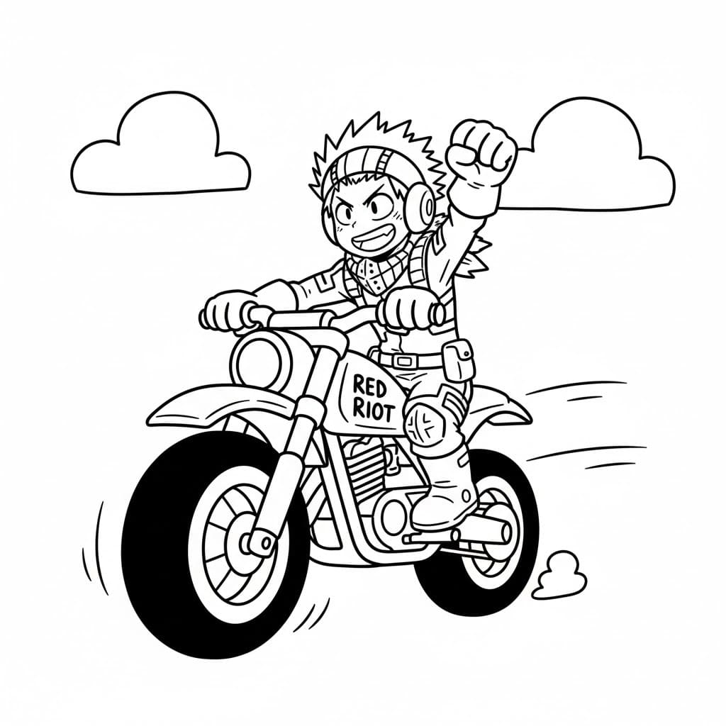 Çizmek Eijiro Kirishima basit Boyama Sayfası