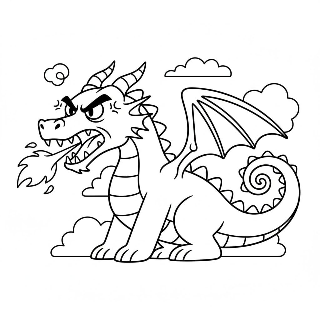 Çizmek Ejderha 5 Boyama Sayfası