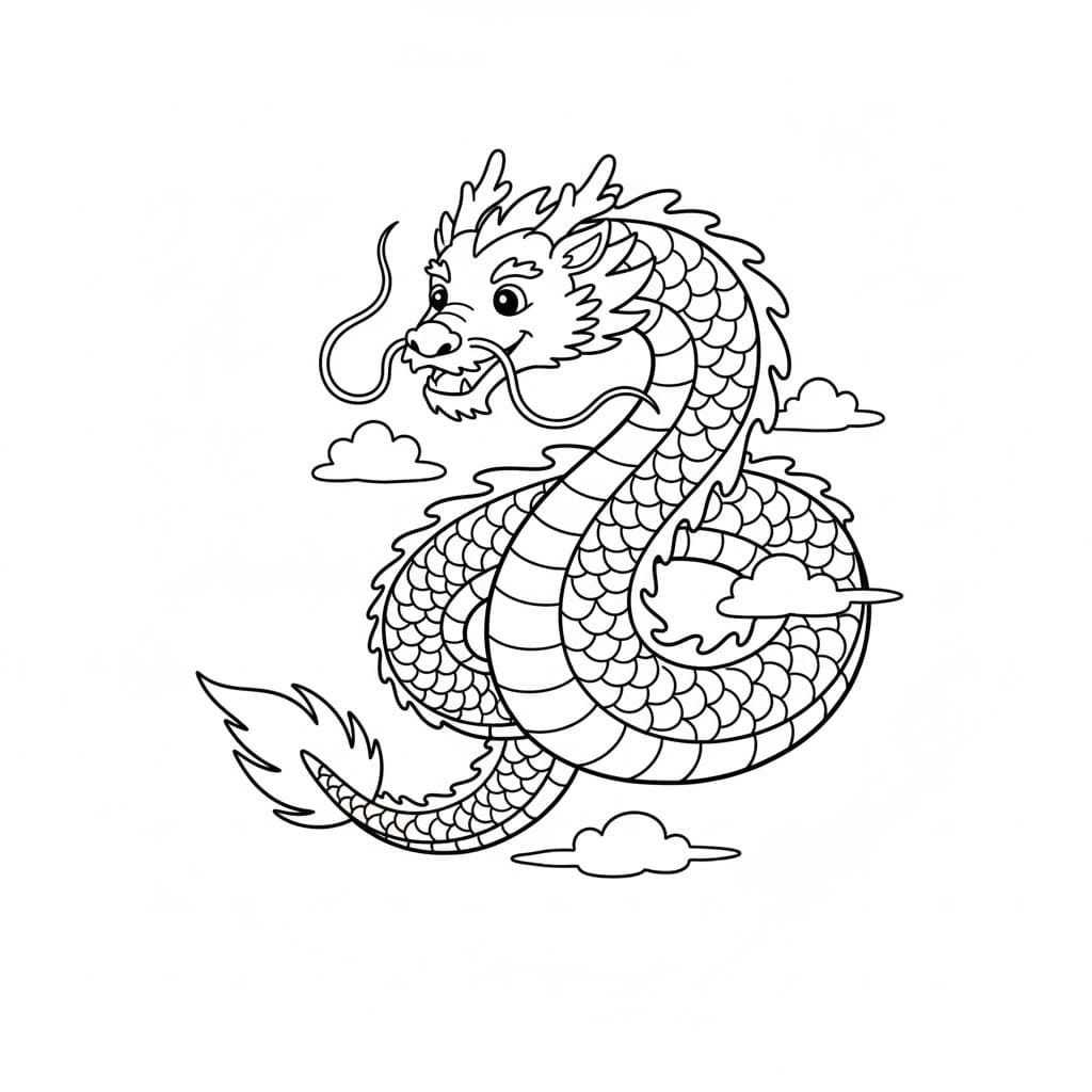 Çizmek Ejderha 7 Boyama Sayfası