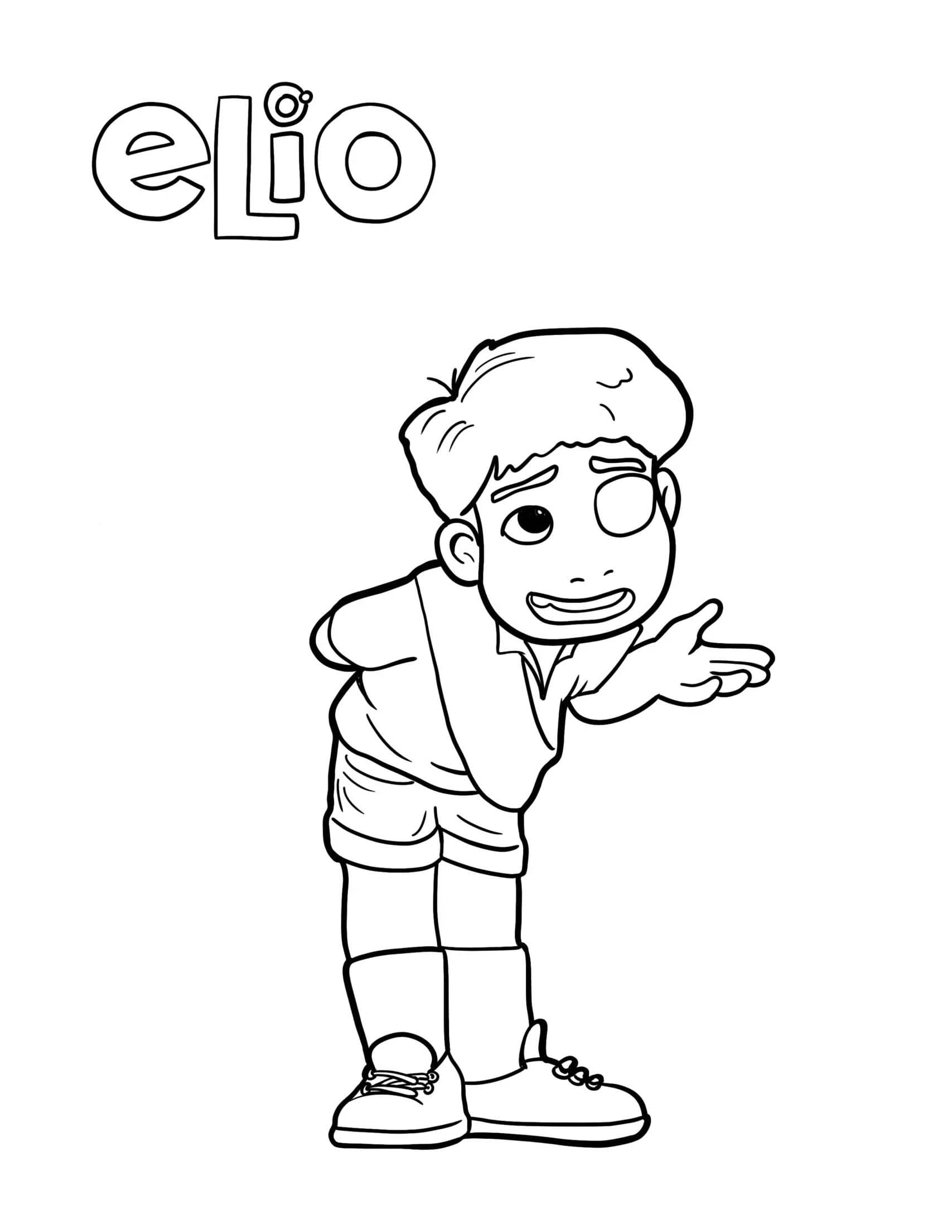 Çizmek Elio Sevimli Boyama Sayfası