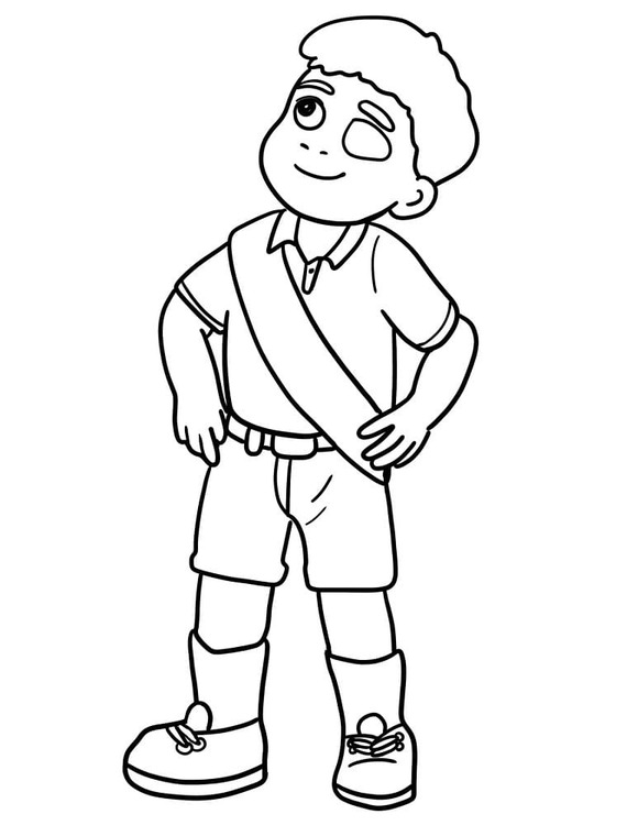 Çizmek Elio Ücretsiz Boyama Sayfası