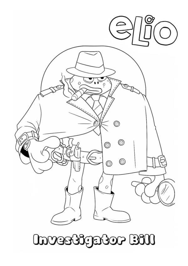 Çizmek Elio çocuklar için basit Boyama Sayfası