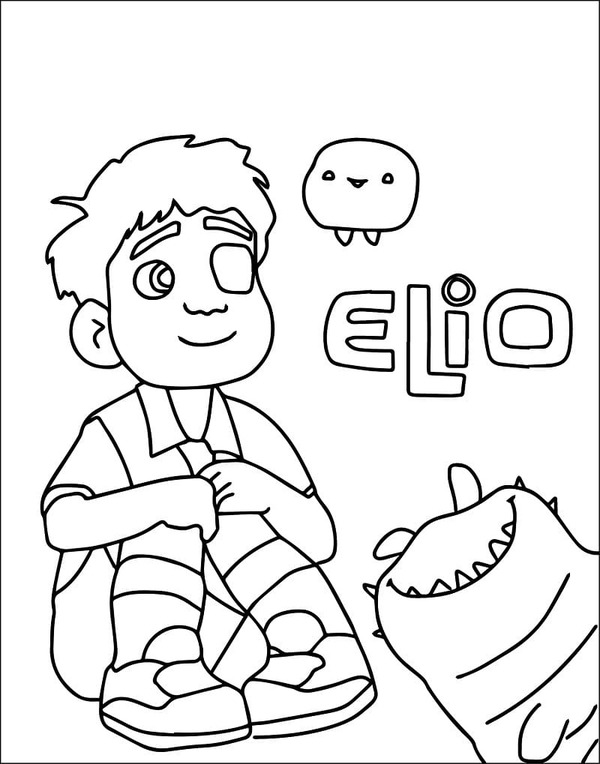 Çizmek Elio çocuklar için kolay Boyama Sayfası