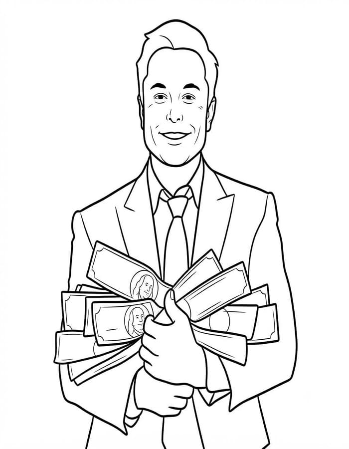 Çizmek Elon Musk Temel Boyama Sayfası
