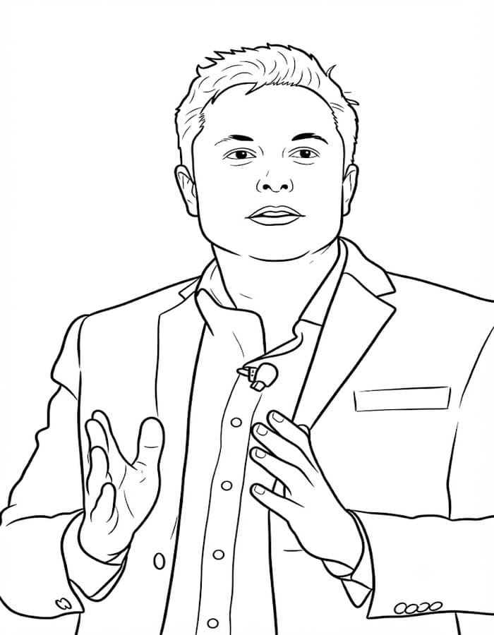 Çizmek Elon Musk Boyama Sayfası