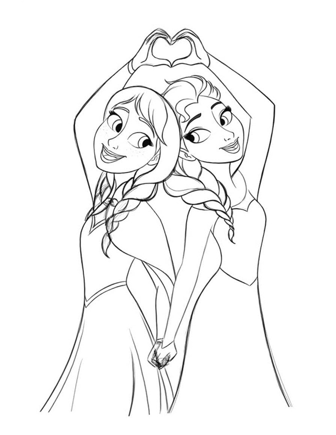 Çizmek Elsa Ve Anna 5 Boyama Sayfası