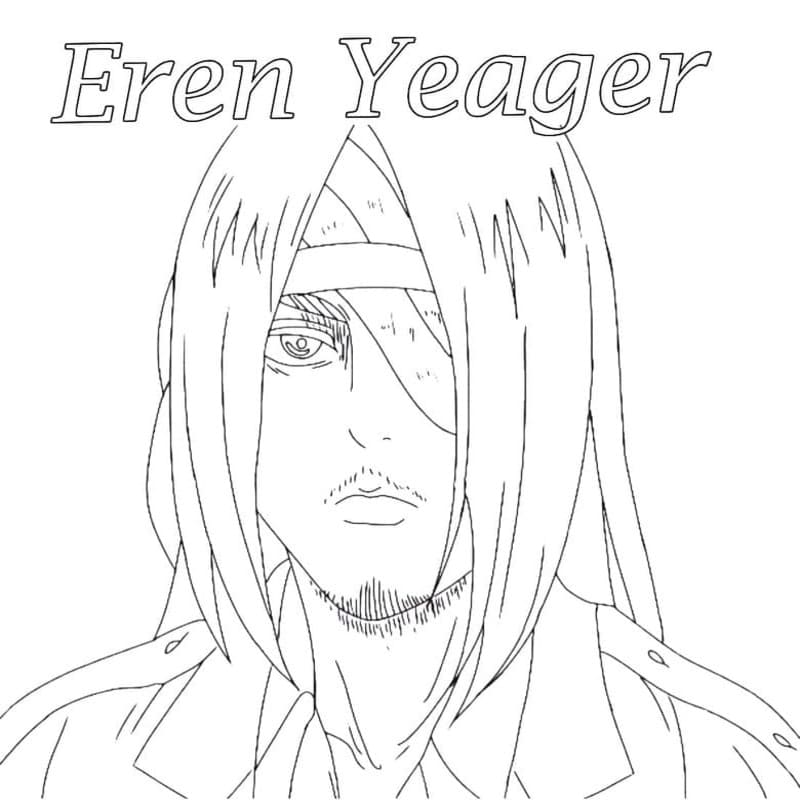 Çizmek Eren Yeager Basit Boyama Sayfası