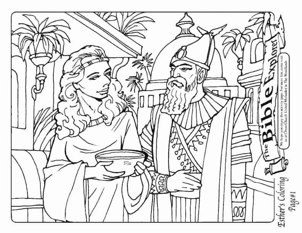 Çizmek Ester çocuklar için temel Boyama Sayfası