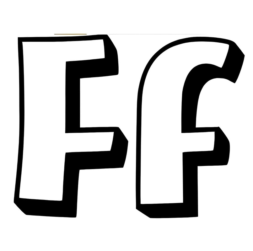 Çizmek F Harfi ücretsiz yazdırılabilir Boyama Sayfası