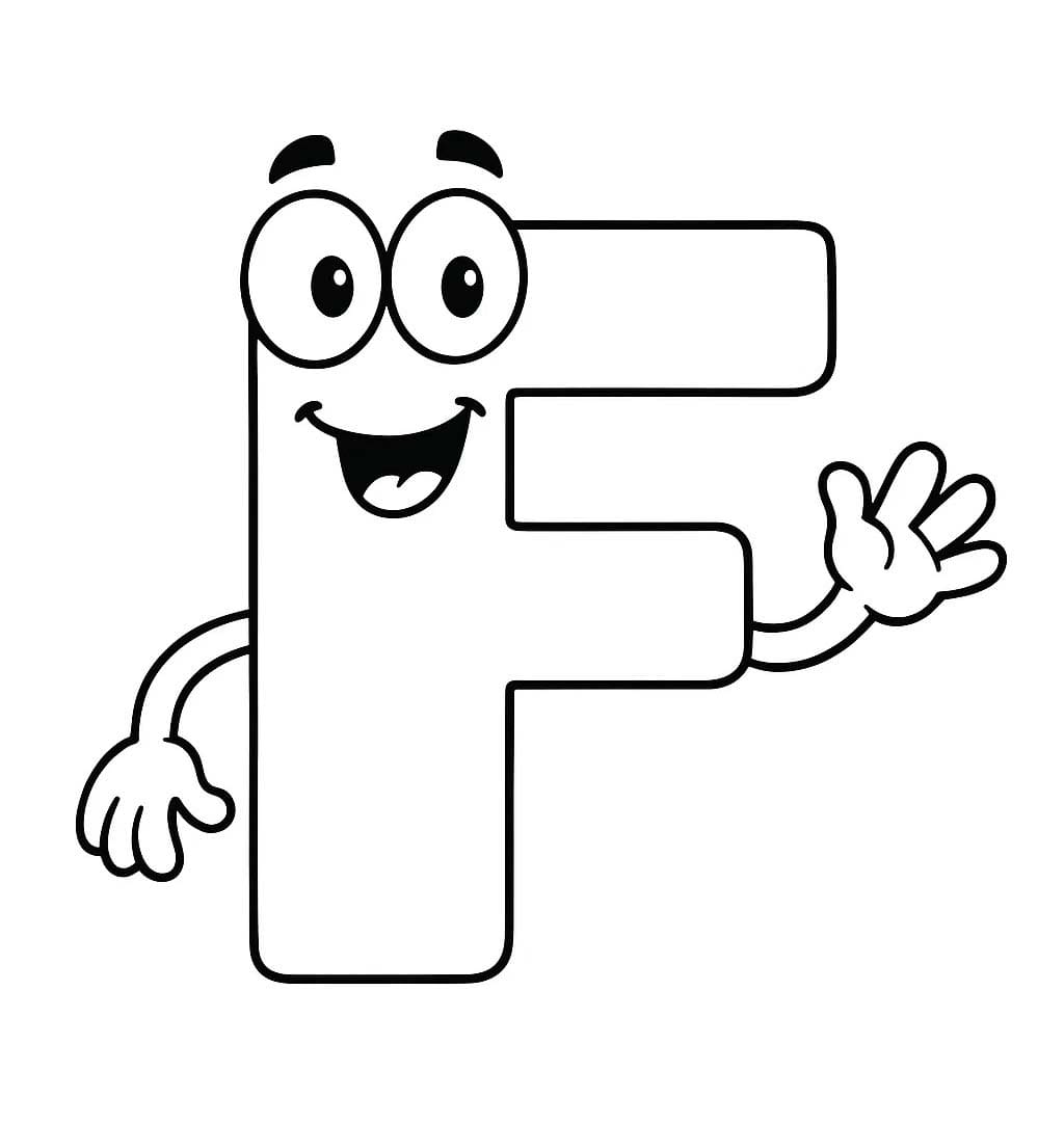 Çizmek F Harfi Boyama Sayfası