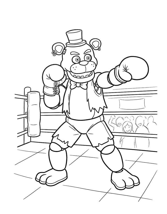 Çizmek FNAF Basit Boyama Sayfası