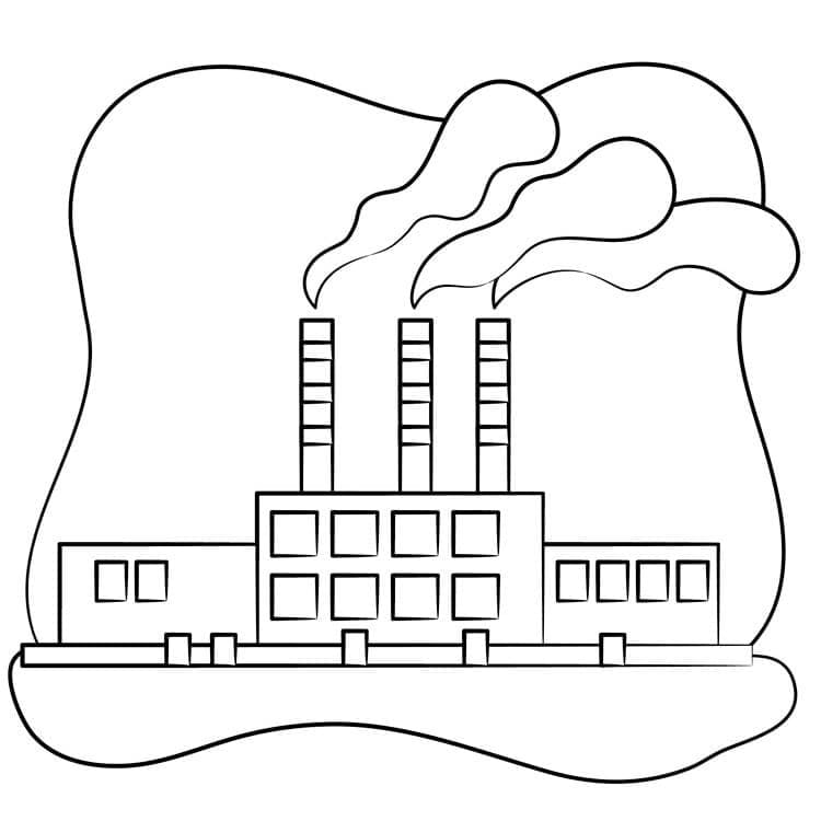Çizmek Fabrika Basit Boyama Sayfası