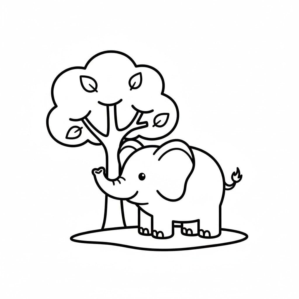 Çizmek Fil 1 Boyama Sayfası