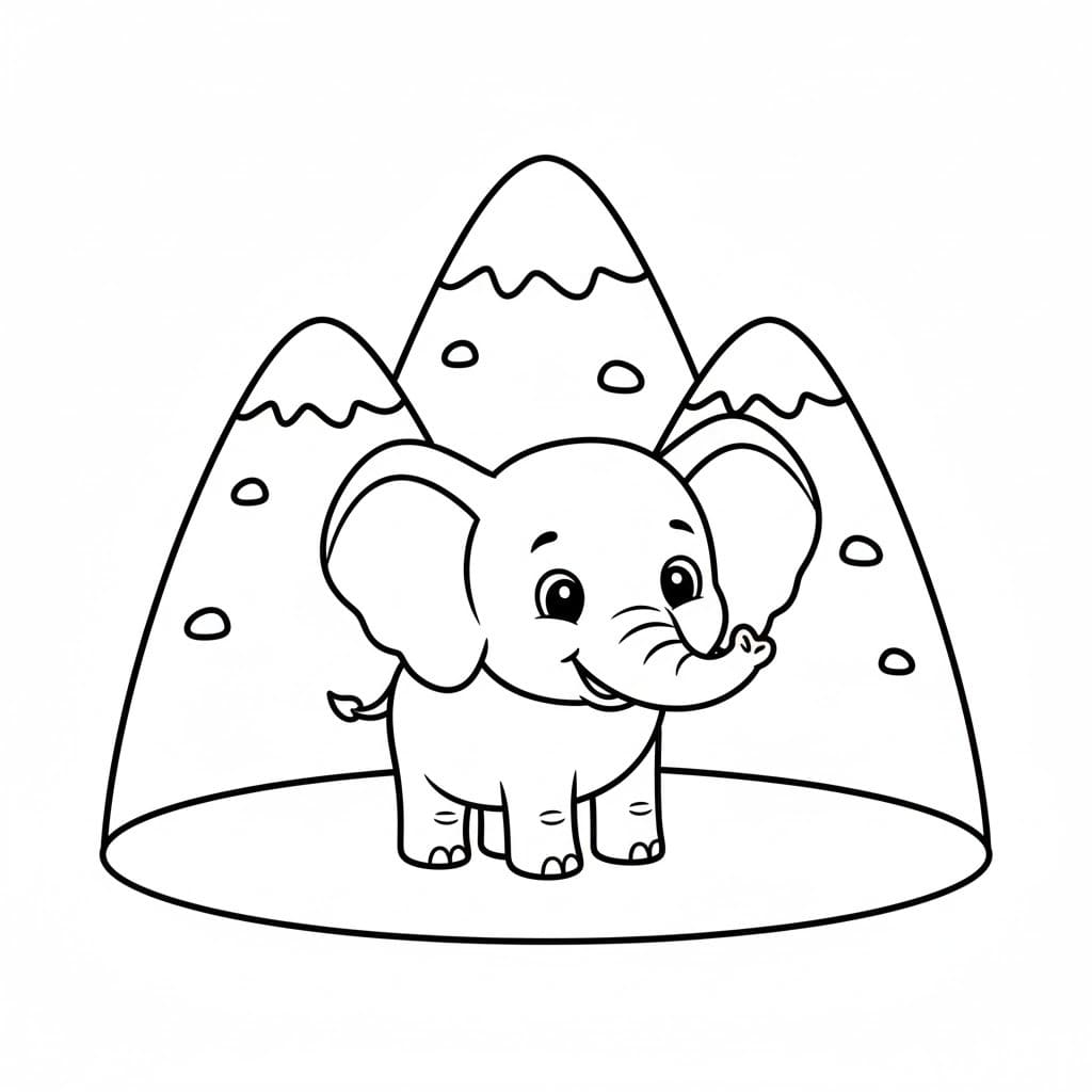 Çizmek Fil 4 Boyama Sayfası