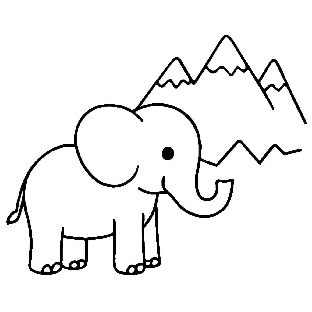 Çizmek Fil 8 Boyama Sayfası