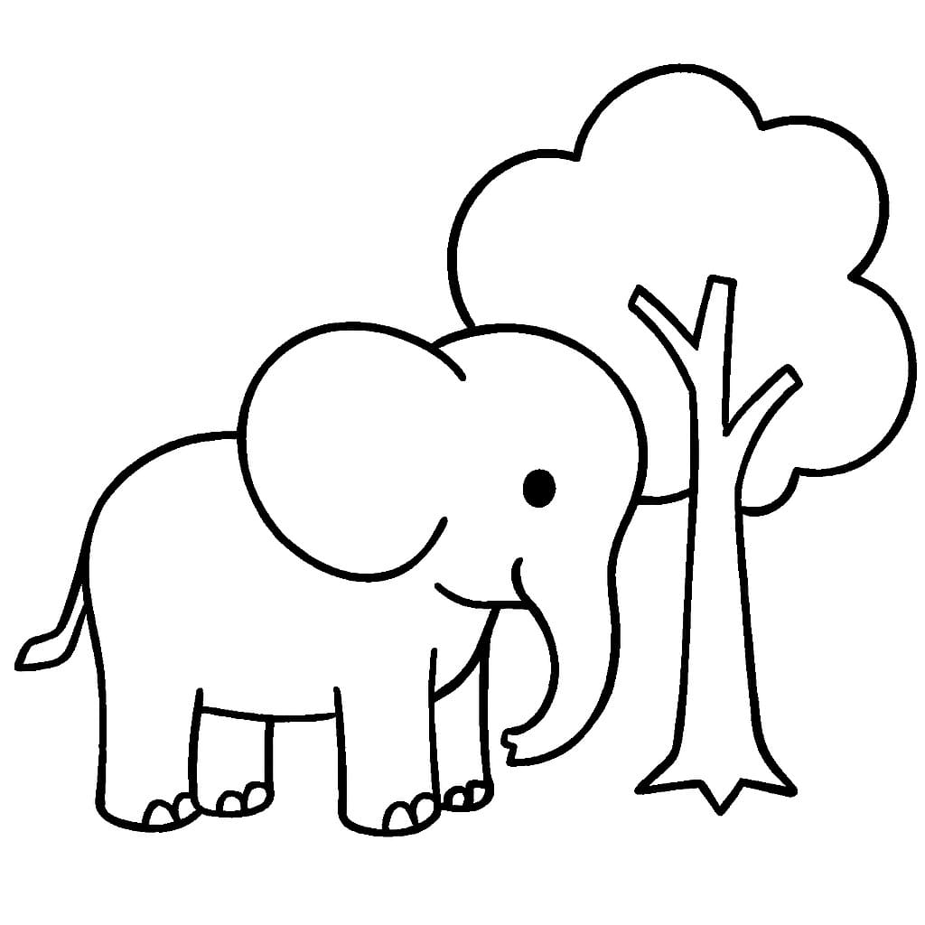 Çizmek Fil Ücretsiz Boyama Sayfası