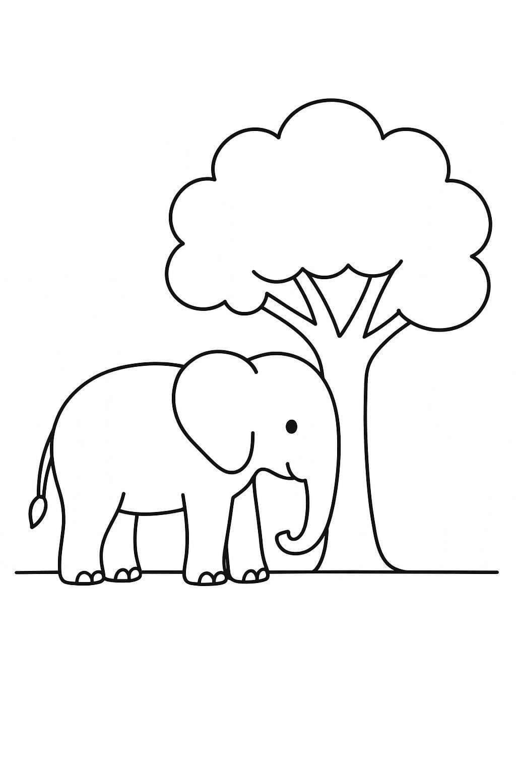 Çizmek Fil çocuklar için ücretsiz Boyama Sayfası