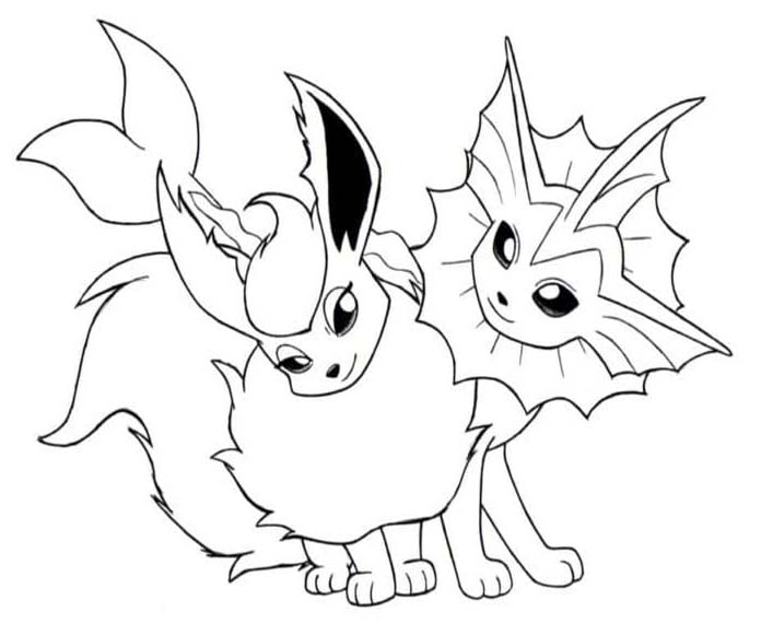 Çizmek Flareon Temel Boyama Sayfası