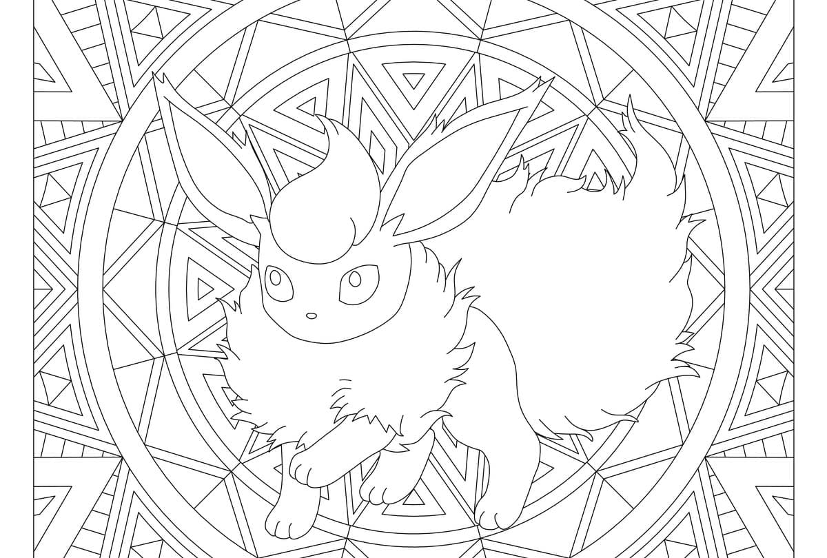 Çizmek Flareon ücretsiz yazdırılabilir Boyama Sayfası