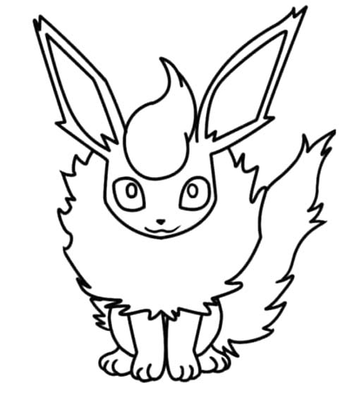Çizmek Flareon ücretsiz Boyama Sayfası