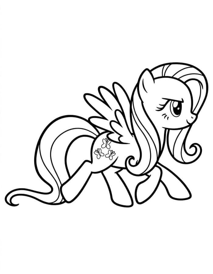 Çizmek Fluttershy Temel Boyama Sayfası