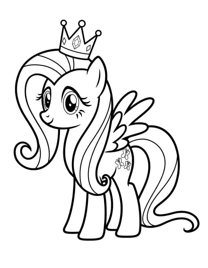 Çizmek Fluttershy ücretsiz yazdırılabilir Boyama Sayfası