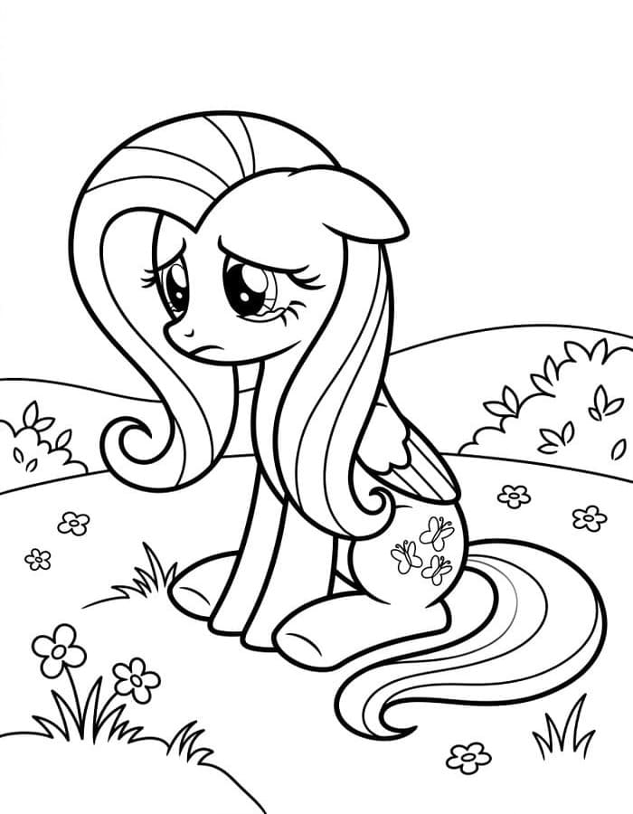 Çizmek Fluttershy ücretsiz Boyama Sayfası