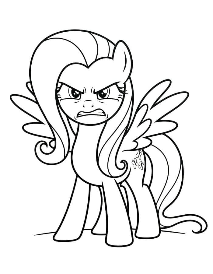Çizmek Fluttershy yazdırılabilir Boyama Sayfası