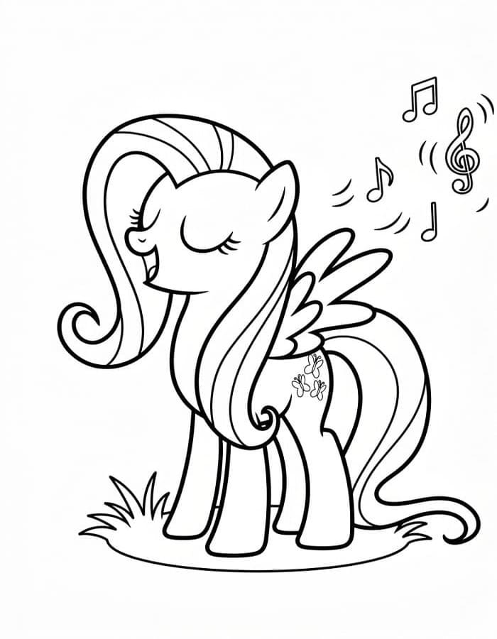 Çizmek Fluttershy Boyama Sayfası