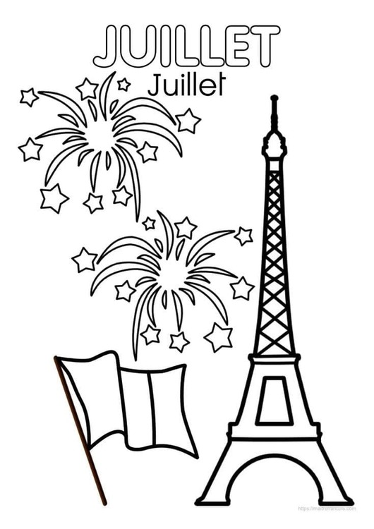 Çizmek Fransa ücretsiz kolay Boyama Sayfası