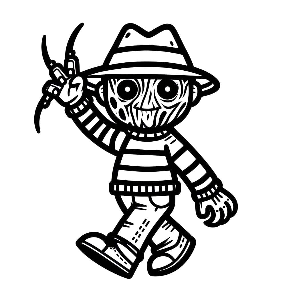 Çizmek Freddy Krueger 2 Boyama Sayfası