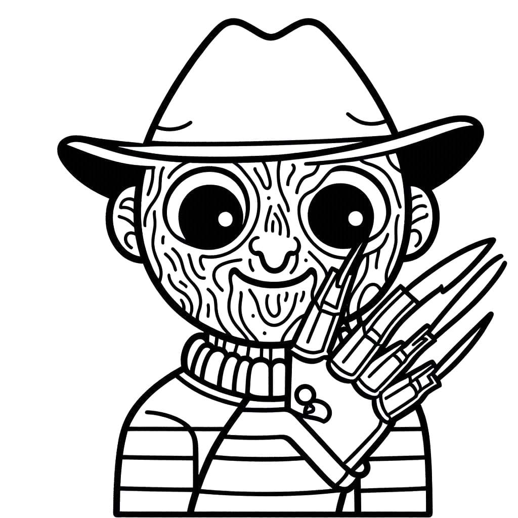 Çizmek Freddy Krueger 3 Boyama Sayfası