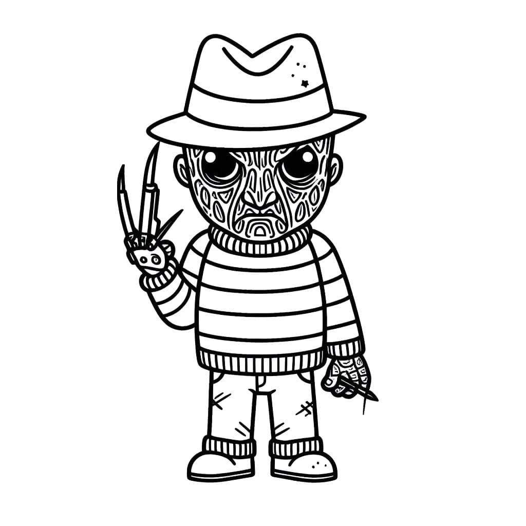 Çizmek Freddy Krueger 4 Boyama Sayfası