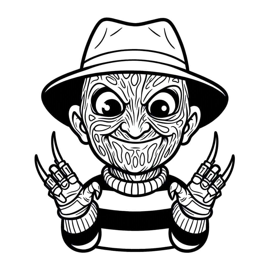 Çizmek Freddy Krueger 5 Boyama Sayfası