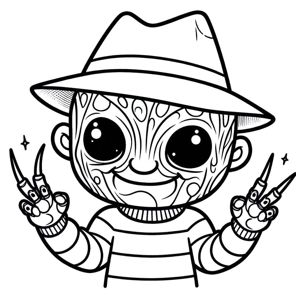 Çizmek Freddy Krueger Ücretsiz Boyama Sayfası