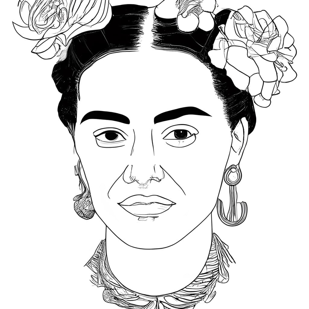 Çizmek Frida Kahlo 6 Boyama Sayfası